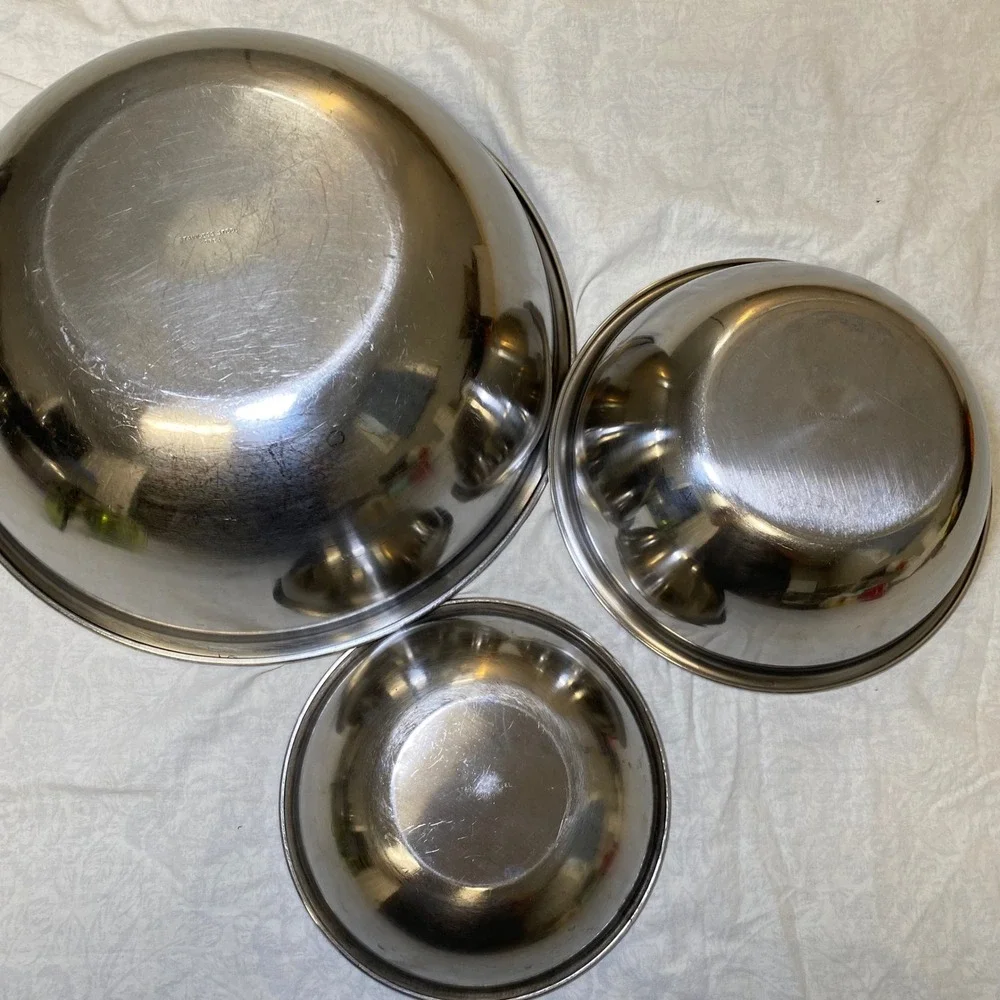 3 Pc Stainless Steel Mixing Bowl Set Korea 13.5